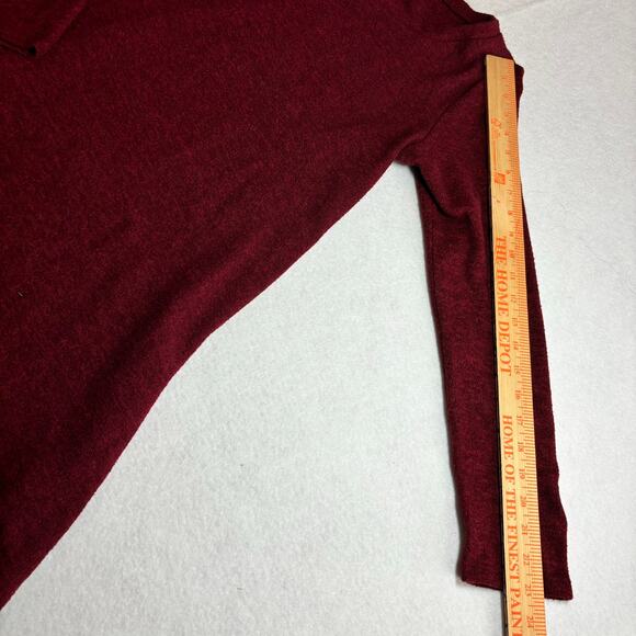PEPPERMINT Brand Womens Burgundy Sweater Dress Size Large Rayon Spandex Blend LS - Picture 3 of 7